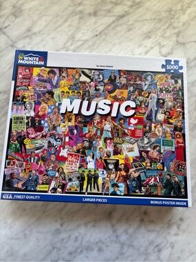 White Mountain “Music”1000-Piece Puzzle - Multicolor